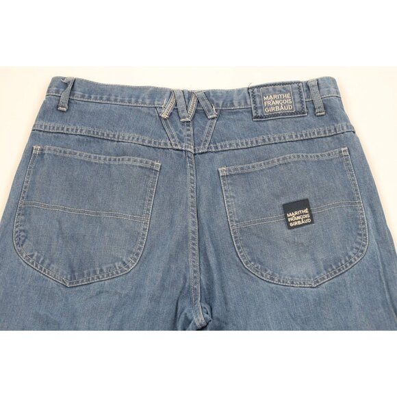 Vintage 90s Marithe Francois Girbaud Mens 36x31 Faded Baggy Wide Leg Denim Jeans - Picture 12 of 16
